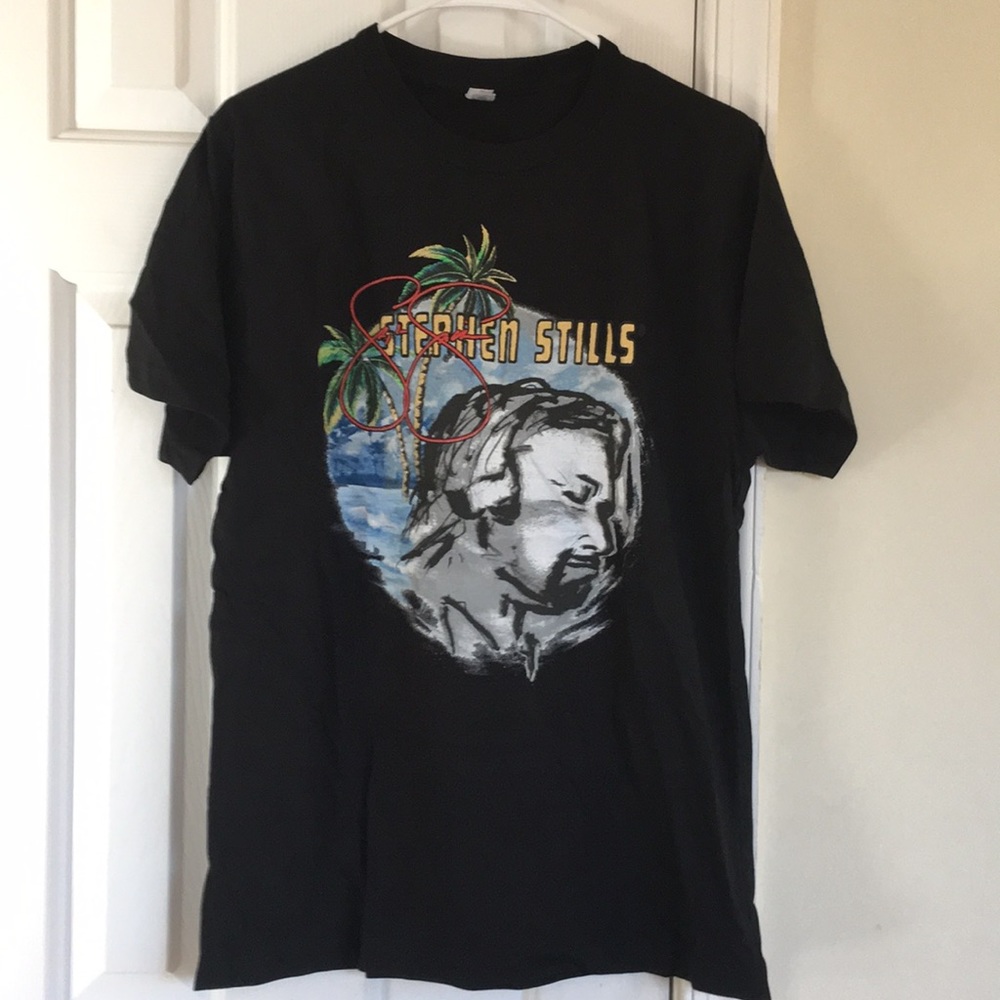Stephen Stills Concert Tour Anvil M Black T-SHIRT